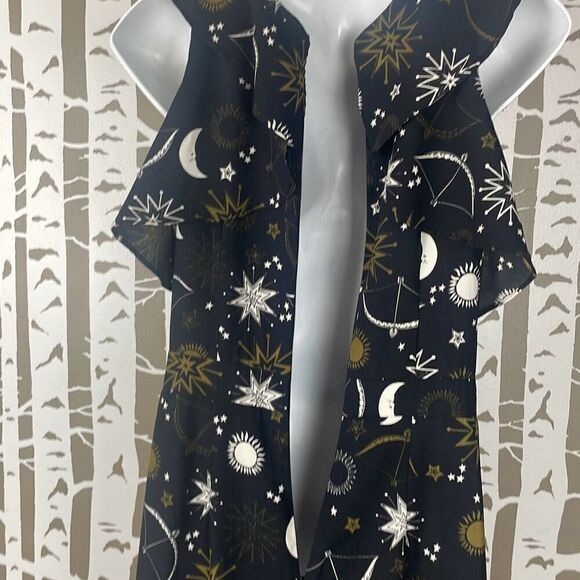 Lost + Wander Zodiac Cross-Front Ruffle Jumpsuit S - Picture 10 of 12